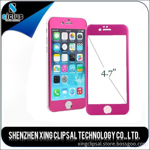 Free sample high sensitive color tempered glass screen protector for iphone 6 6 plus